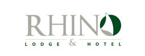 Rhino Lodge & Hotel logo, a nature-inspired hotel located in Sauraha, Chitwan National Park, Nepal.